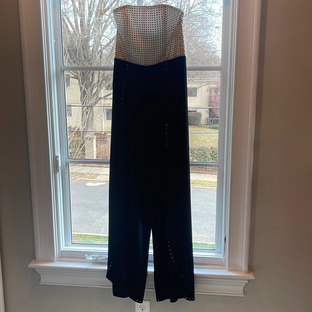 White and black jumpsuit
